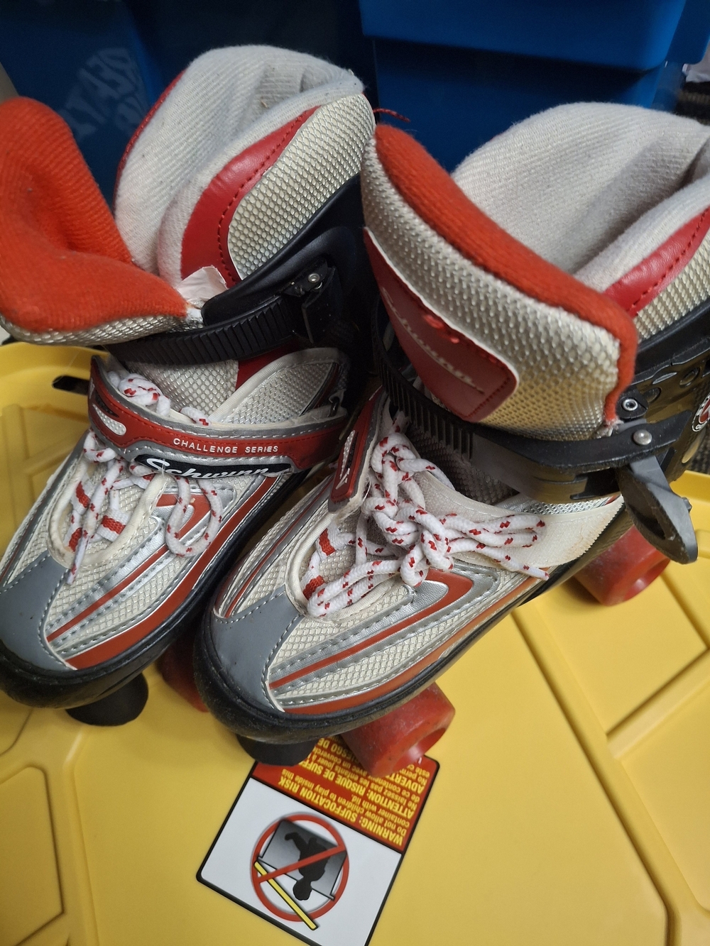 Schwinn Women's Red, Gray and White Quad Roller Skates Size 5-8